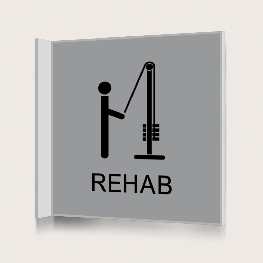 Flaggskylt Rehab Silver 150 x 150 mm
