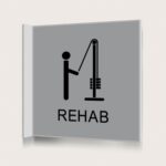 Flaggskylt Rehab Silver 150 x 150 mm