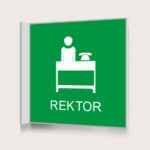 Flaggskylt Rektor Grön 150 x 150 mm