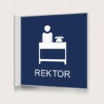 Flaggskylt Rektor Mörkblå 150 x 150 mm
