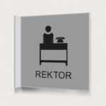 Flaggskylt Rektor Silver 150 x 150 mm
