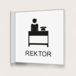 Flaggskylt Rektor Vit 150 x 150 mm
