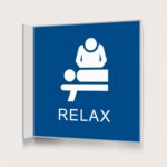 Flaggskylt Relax Blå 150 x 150 mm