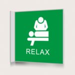 Flaggskylt Relax Grön 150 x 150 mm