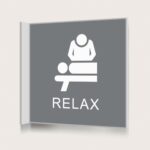 Flaggskylt Relax Grå 150 x 150 mm