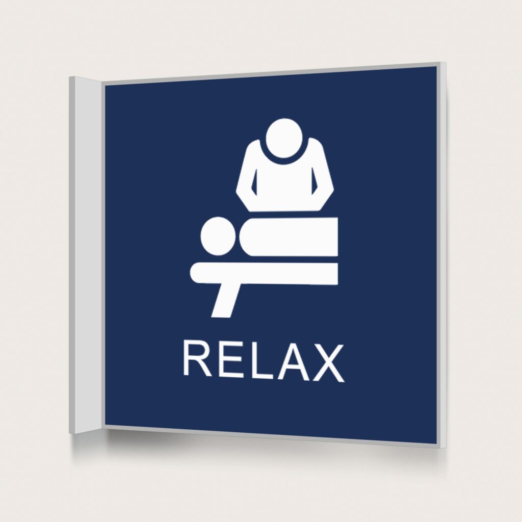 Flaggskylt Relax Mörkblå 150 x 150 mm