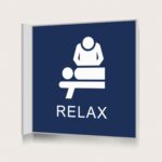Flaggskylt Relax Mörkblå 150 x 150 mm