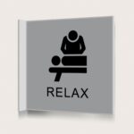 Flaggskylt Relax Silver 150 x 150 mm