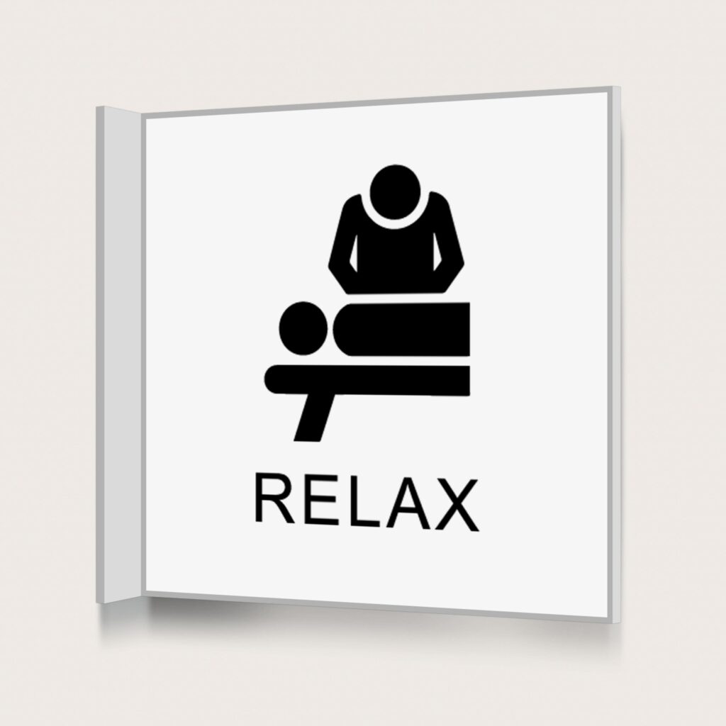 Flaggskylt Relax Vit 150 x 150 mm