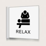 Flaggskylt Relax Vit 150 x 150 mm