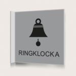Flaggskylt Ringklocka Silver 150 x 150 mm
