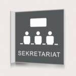 Flaggskylt Sekretariat Charcoal 150 x 150 mm
