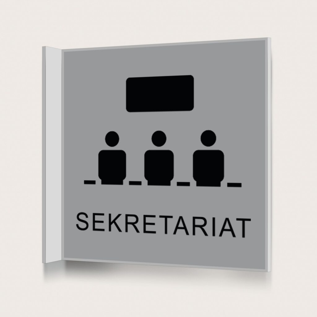 Flaggskylt Sekretariat Silver 150 x 150 mm