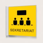 Flaggskylt Sekretariat Gul 150 x 150 mm
