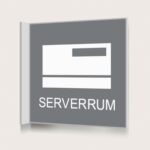 Flaggskylt Serverrum Grå 150 x 150 mm