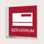 Flaggskylt Serverrum Röd 150 x 150 mm