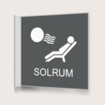 Flaggskylt Solarium Charcoal 150 x 150 mm