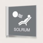 Flaggskylt Solarium Grå 150 x 150 mm