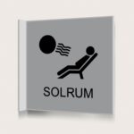Flaggskylt Solarium Silver 150 x 150 mm