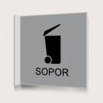 Flaggskylt Sopor Silver 150 x 150 mm