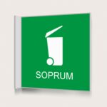 Flaggskylt Soprum Grön 150 x 150 mm