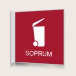 Flaggskylt Soprum Röd 150 x 150 mm