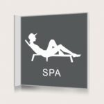 Flaggskylt Spa Charcoal 150 x 150 mm