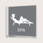 Flaggskylt Spa Grå 150 x 150 mm