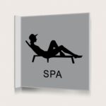 Flaggskylt Spa Silver 150 x 150 mm