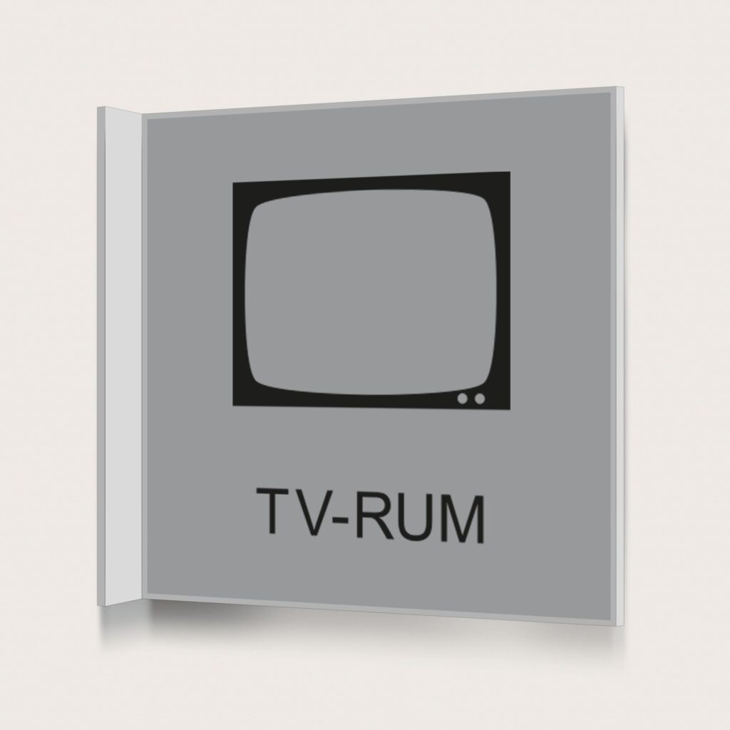 Flaggskylt Tvättstuga Silver 150 x 150 mm