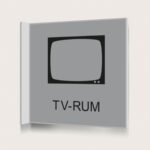 Flaggskylt Tvättstuga Silver 150 x 150 mm