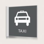 Flaggskylt Taxi Charcoal 150 x 150 mm