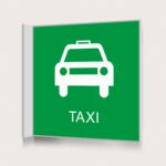 Flaggskylt Taxi Grön 150 x 150 mm