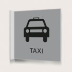 Flaggskylt Taxi Silver 150 x 150 mm