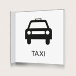 Flaggskylt Taxi Vit 150 x 150 mm