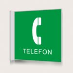 Flaggskylt Telefon Grön 150 x 150 mm