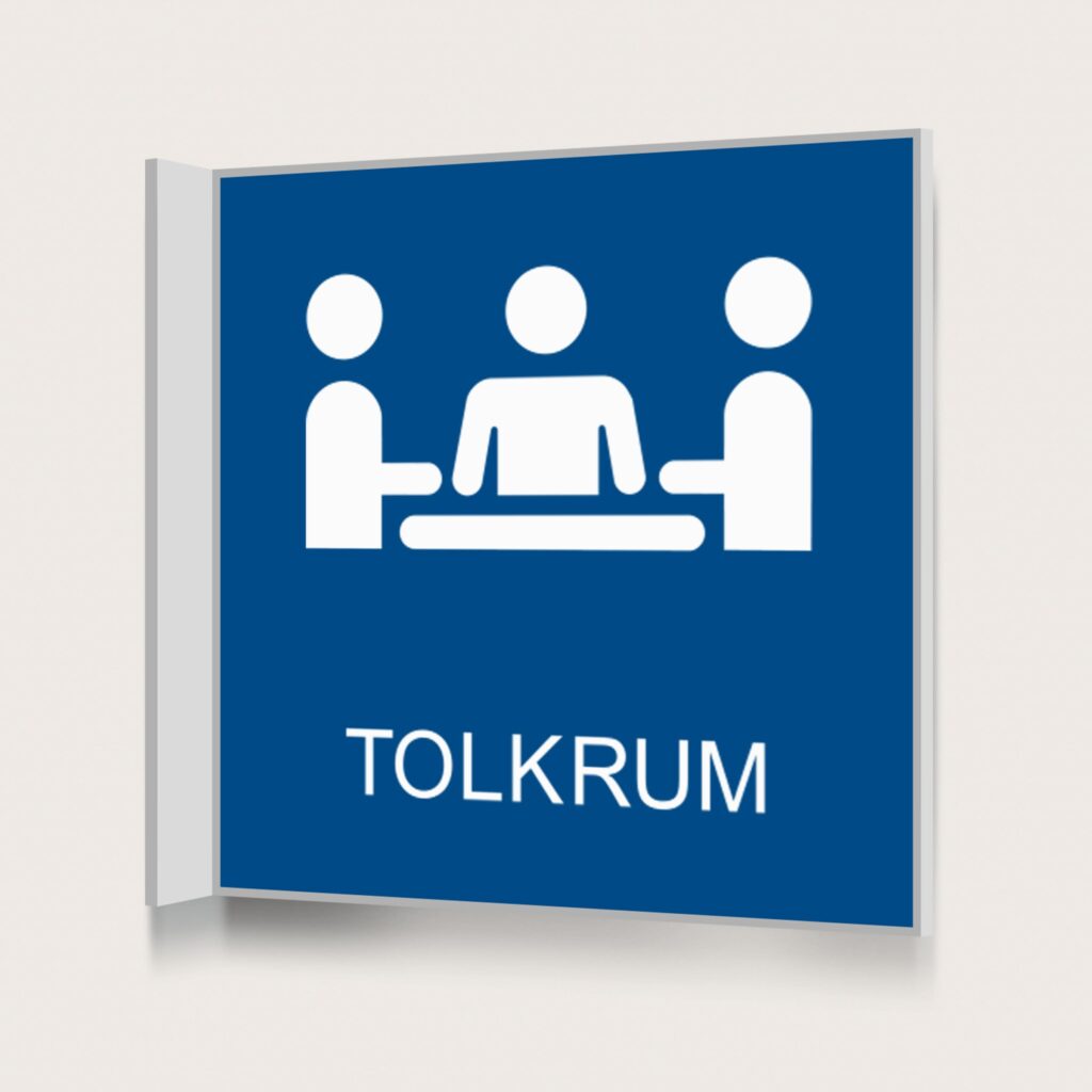 Flaggskylt Tolkrum 150 x 150 mm