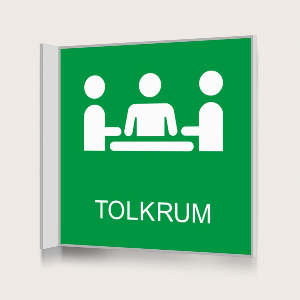Flaggskylt Tolkrum Grön 150 x 150 mm