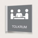 Flaggskylt Tolkrum Grå 150 x 150 mm