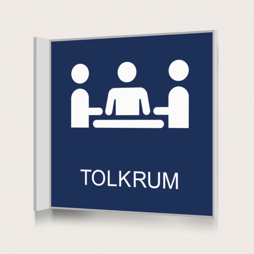 Flaggskylt Tolkrum Mörkblå 150 x 150 mm