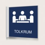 Flaggskylt Tolkrum Mörkblå 150 x 150 mm