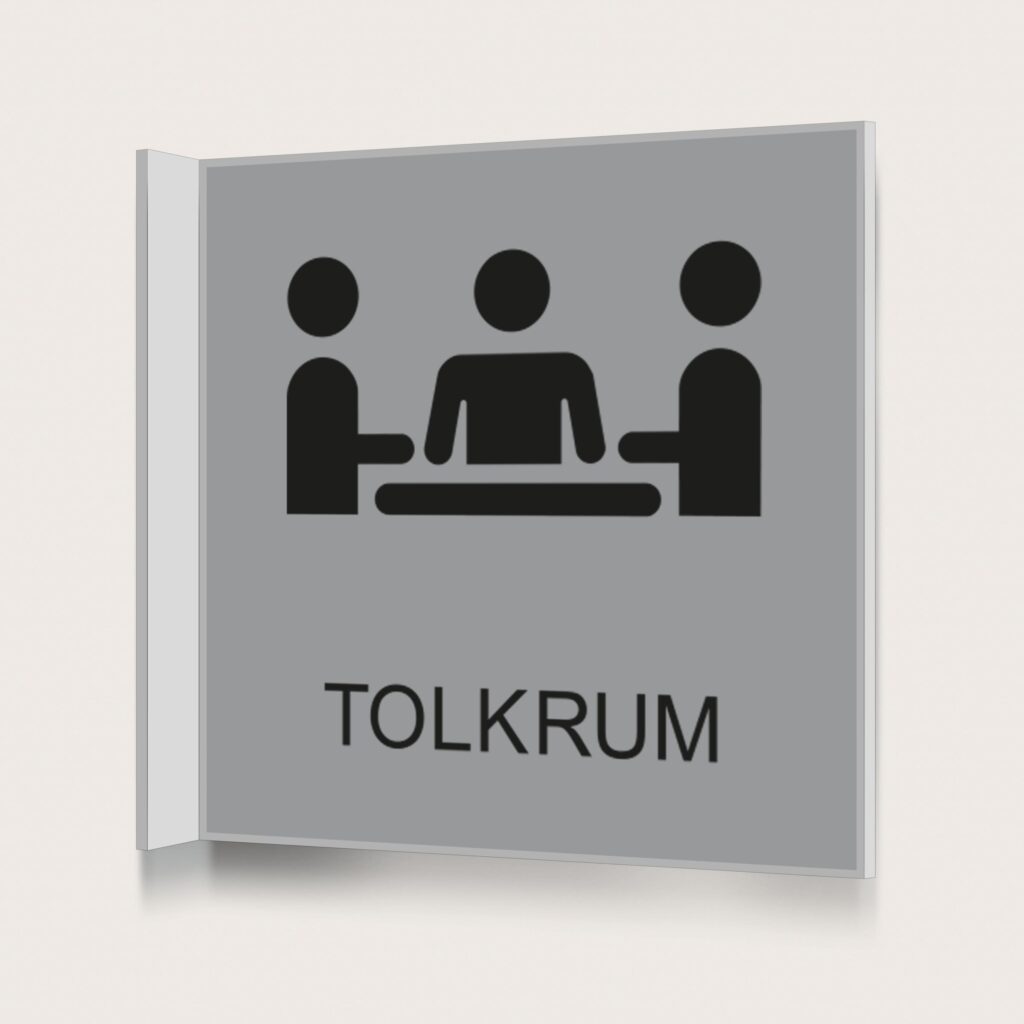 Flaggskylt Tolkrum Silver 150 x 150 mm