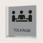 Flaggskylt Tolkrum Silver 150 x 150 mm