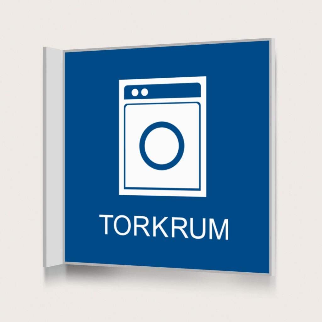 Flaggskylt Torkrum Blå 150 x 150 mm