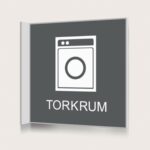 Flaggskylt Torkrum Charcoal 150 x 150 mm