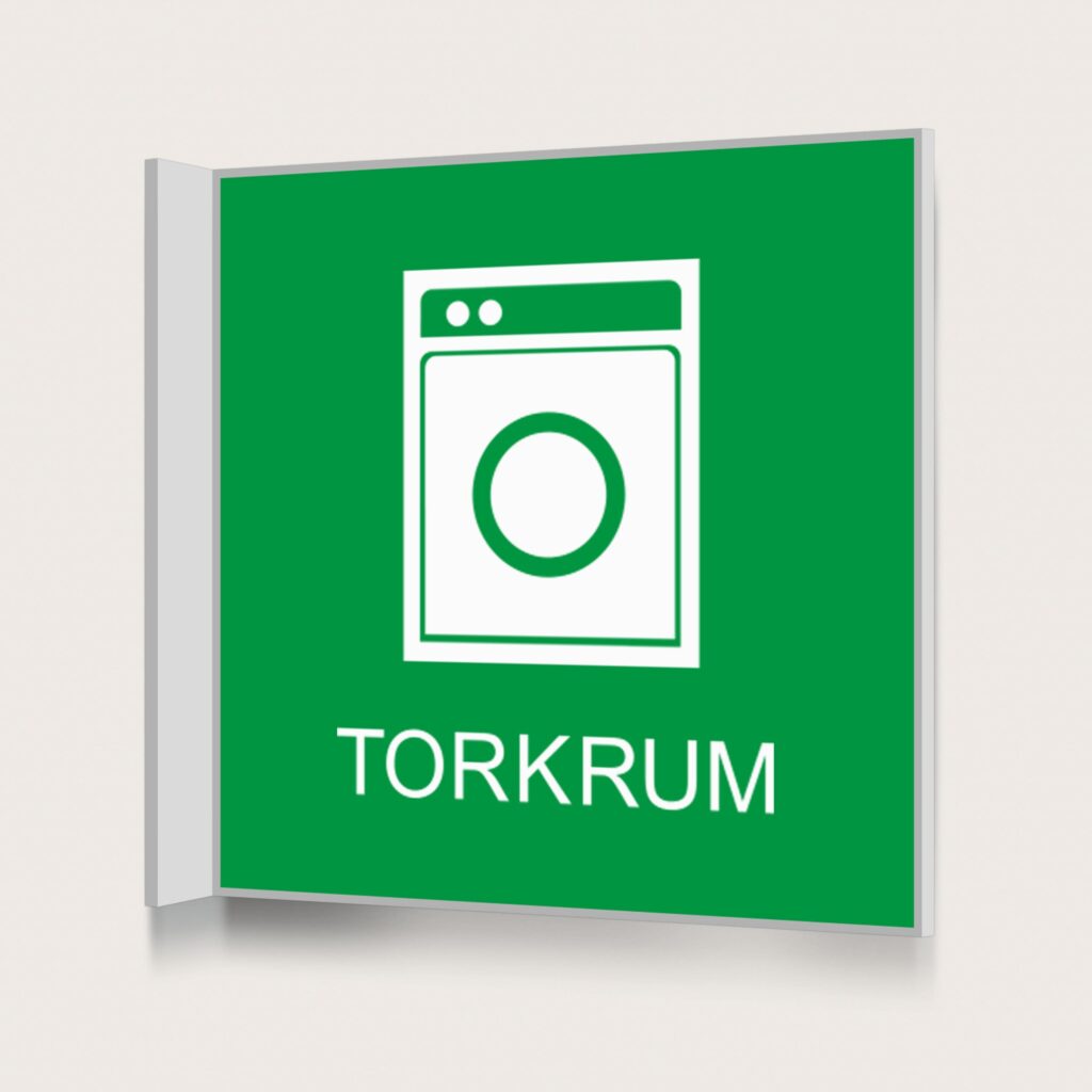 Flaggskylt Torkrum Grön 150 x 150 mm