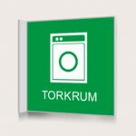Flaggskylt Torkrum Grön 150 x 150 mm