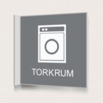 Flaggskylt Torkrum Grå 150 x 150 mm