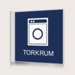 Flaggskylt Torkrum Mörkblå 150 x 150 mm