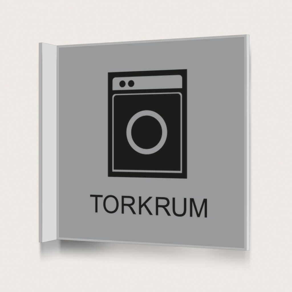 Flaggskylt Torkrum Silver 150 x 150 mm